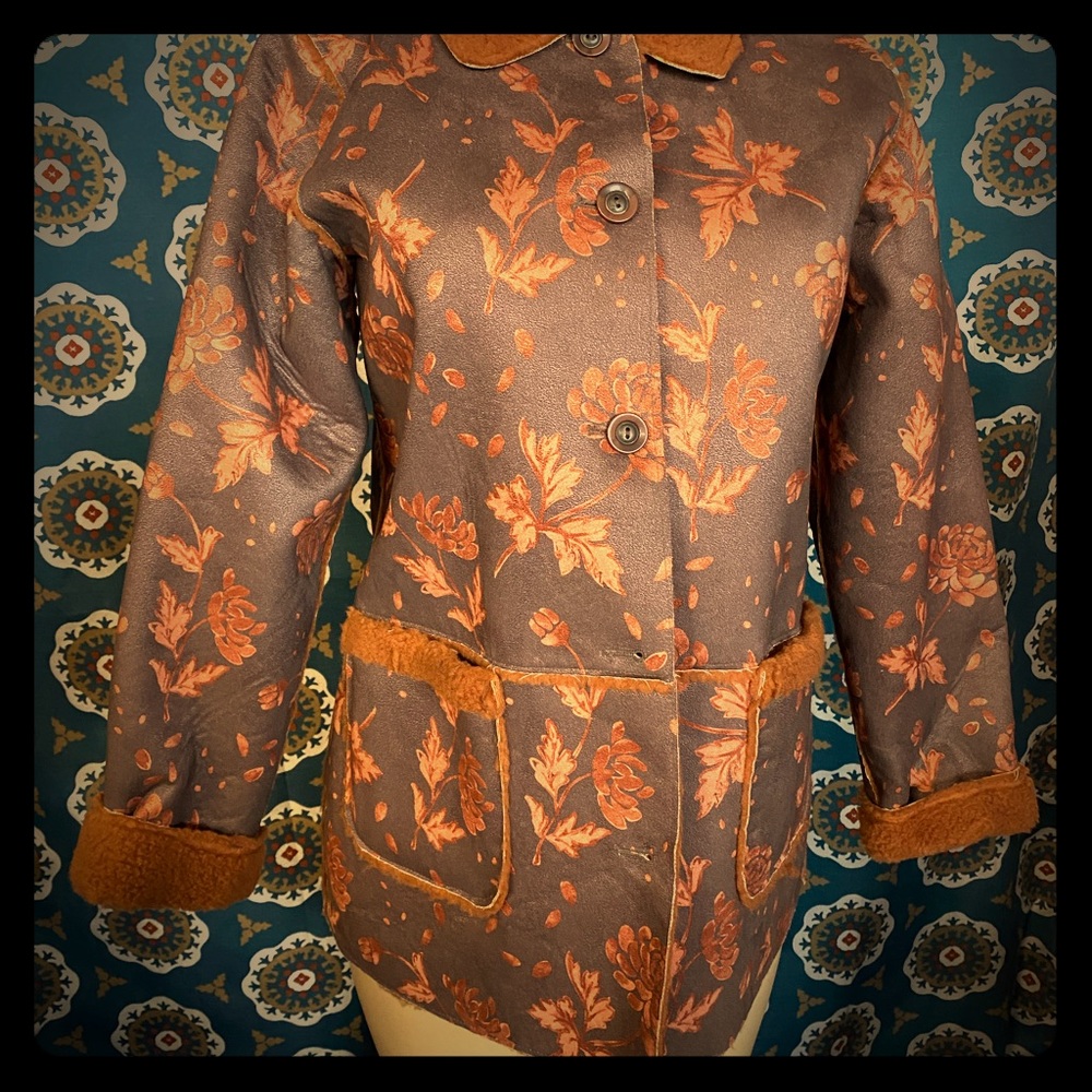 Orange and brown winter jacket
